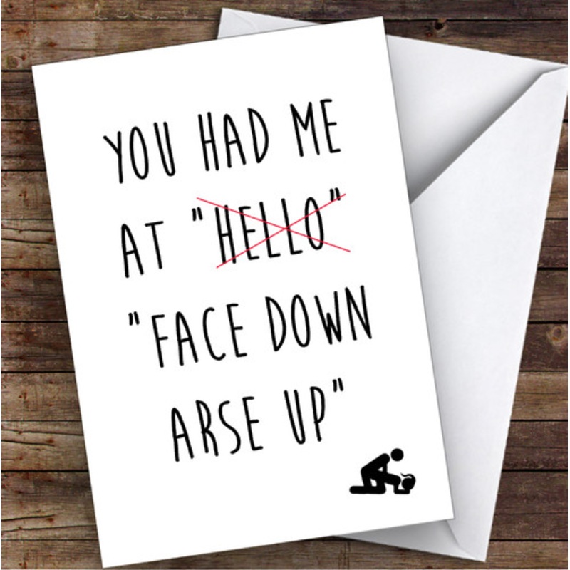 Rude Funny Face Down Sexy Funny Personalised Birthday Card – The Card Zoo