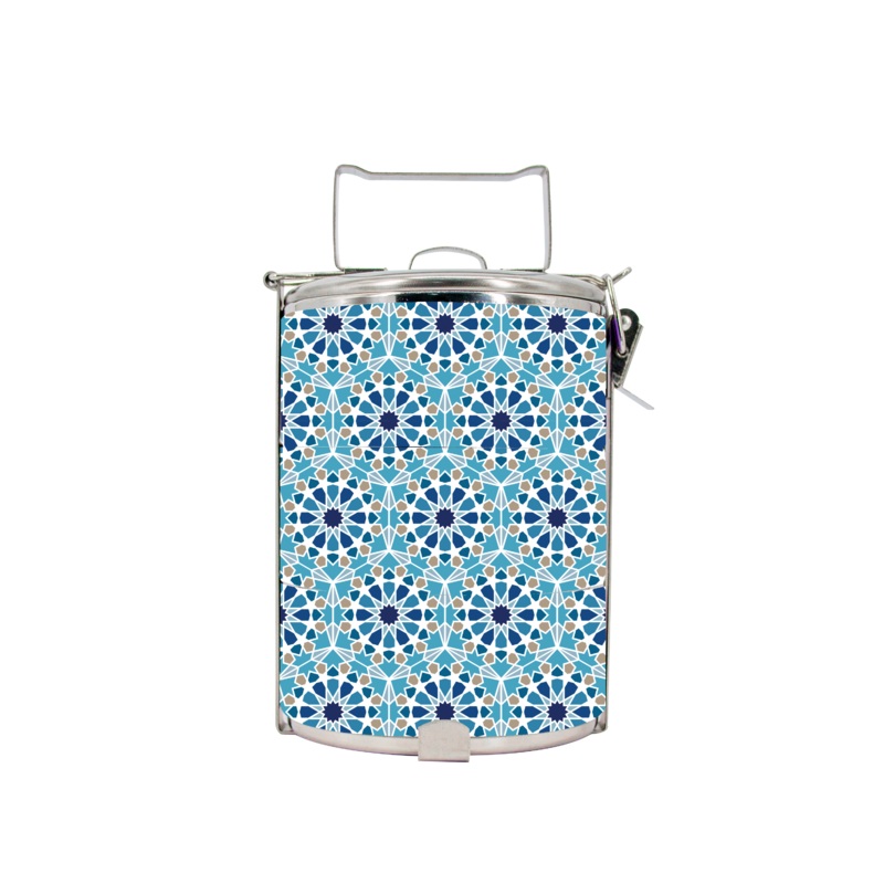 BDARI Tiffin Carrier – Arabic Mosaic Tile (Nationwide Delivery)