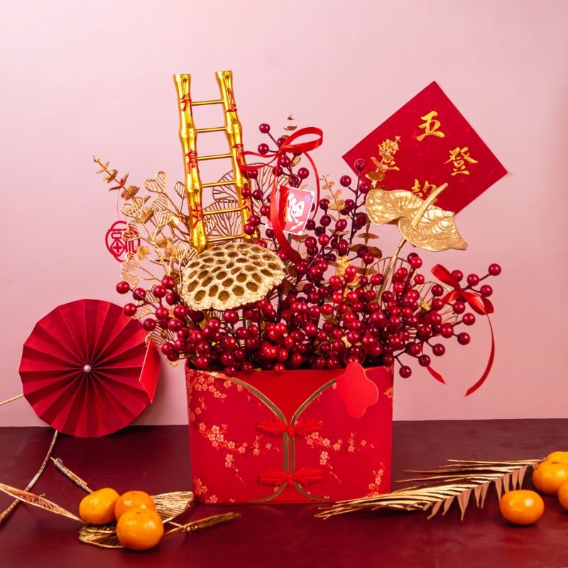 CNY Hampers & Gifts 2025 Lng nin dji Flower Box