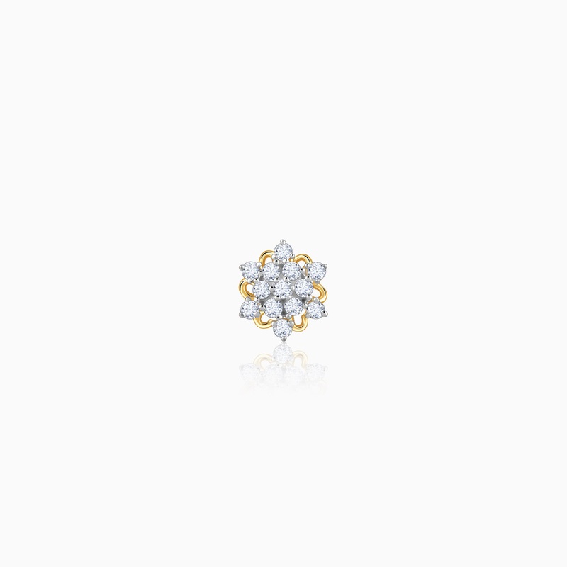 Gold Petalia Lab Grown Diamond Nose Pin