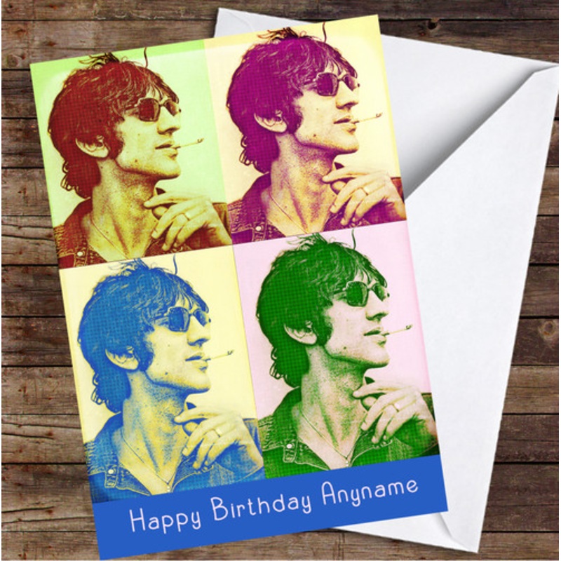 Richard Ashcroft Pop Art Pastel Repeat Personalised Birthday Card – The Card Zoo