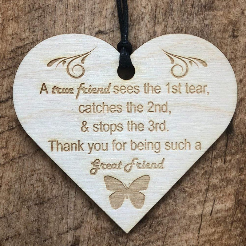 True Friend Wooden Plaque Gift