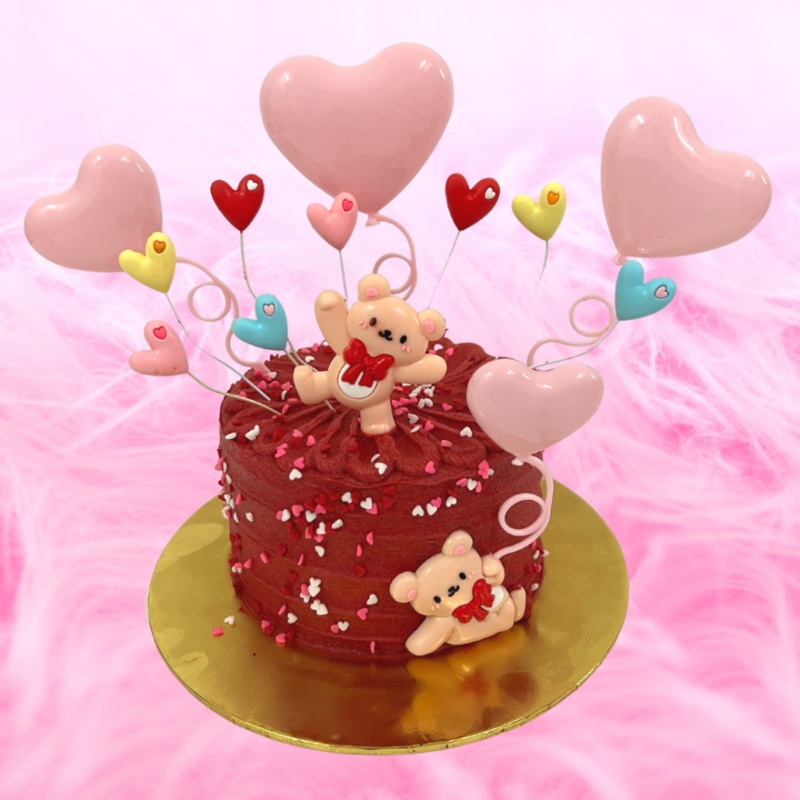 Bear Love Valentine’S Cake (Klang Valley Delivery Only)