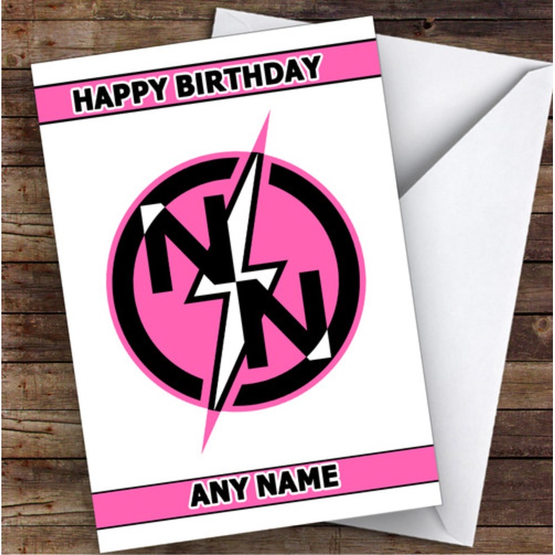 Norris Nuts You Tubers Pink Lightening Logo Children’s Kids Birthday Card – The Card Zoo
