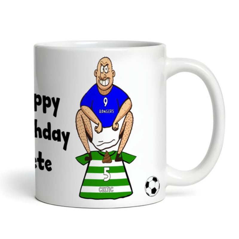 Rangers Shitting On Celtic Funny Football Gift Team Rivalry Personalised Mug – The Card Zoo