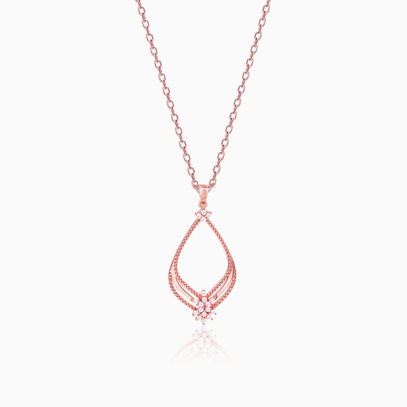 Rose Gold Princess Pendant With Link Chain