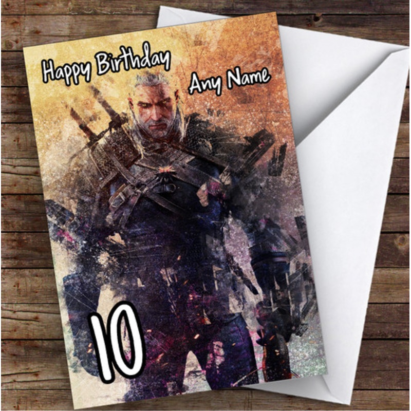 The Witcher Vintage Children’s Kids Personalised Birthday Card – The Card Zoo