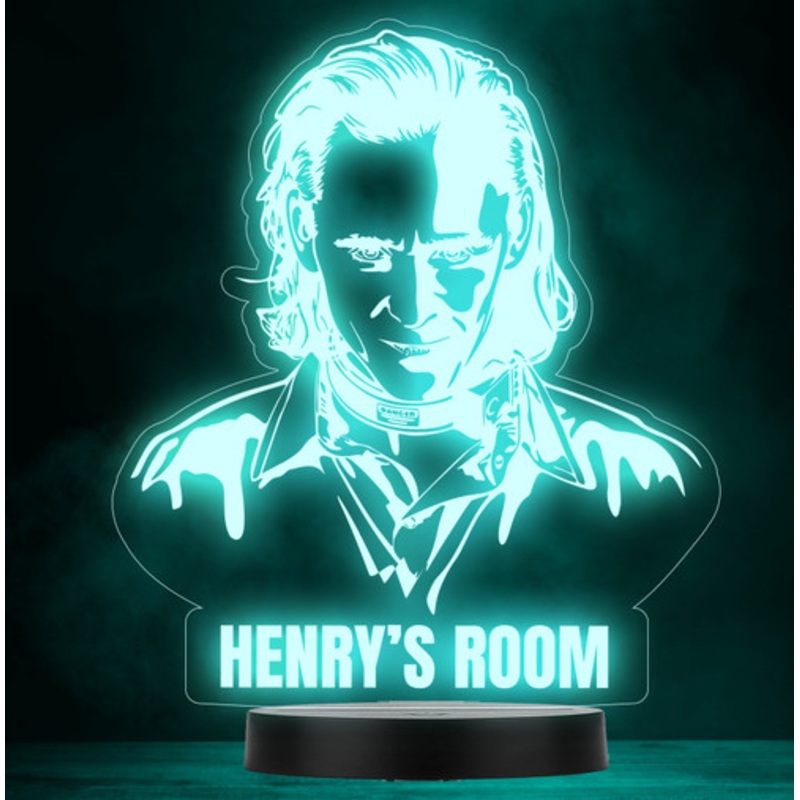 Kids Loki Superhero Villain Personalised Gift Colour Change Led Lamp Night Light – The Card Zoo