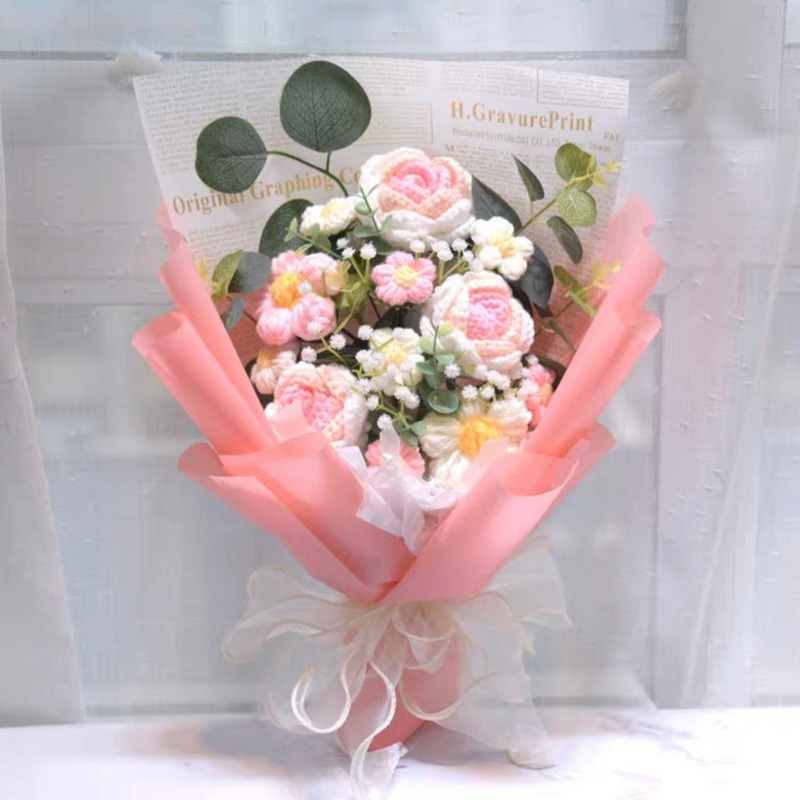 Mother’s Day 2025 – Handmade Crochet Flower Bouquet – Roses (Klang Valley Delivery)