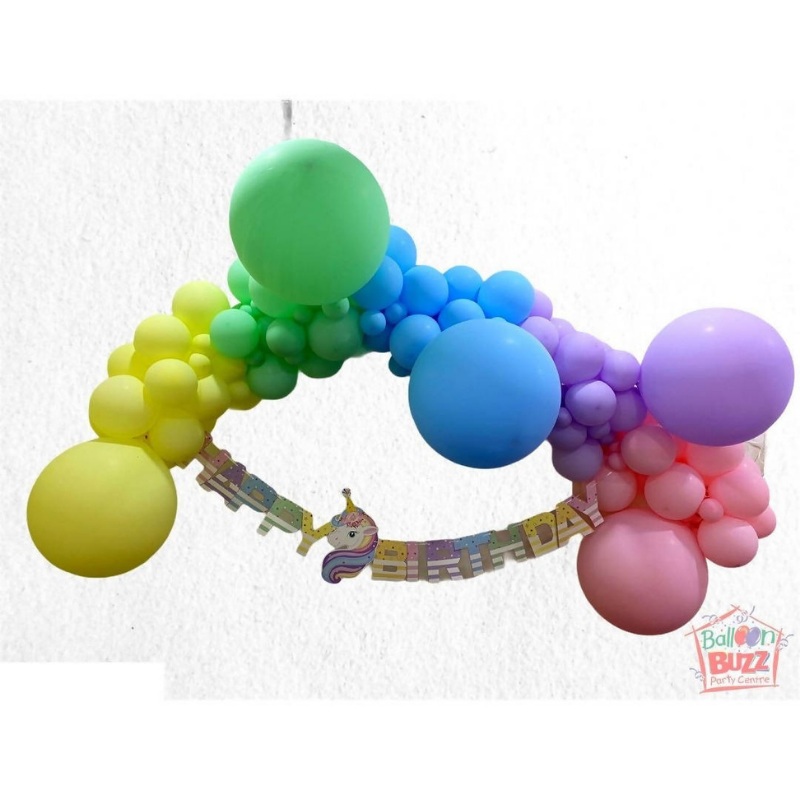 Pastel Colour Organic Balloon Hanging with 36in Latex Balloon