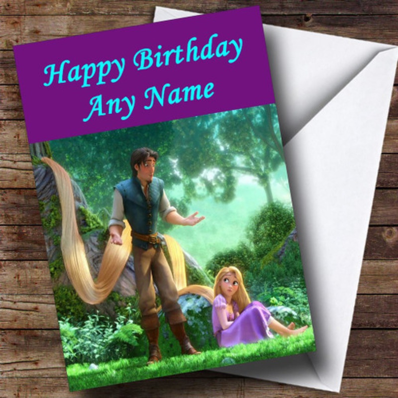 Purple Tangled Personalised Birthday Card – The Card Zoo
