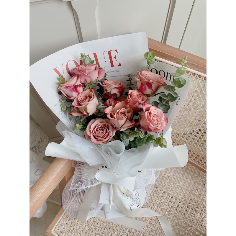 Vogue Kenya Cappuccino Rose Flower Bouquet (Klang Valley Delivery)