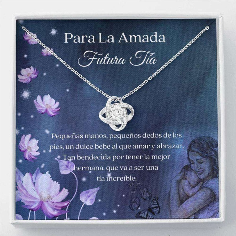 Aunt Necklace, Spanish Future Aunt Gift  Futura Tia Collar Carta  Latina Promoted To Auntie  Spanish Aunt To Be Necklace  Nueva Tia Regalo