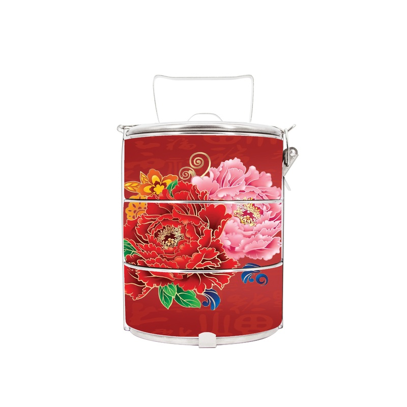 BDARI Tiffin Carrier – Good Fortune Peony (Nationwide Delivery)