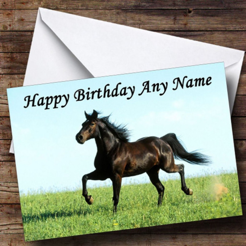 Chestnut Horse Personalised Birthday Card – The Card Zoo