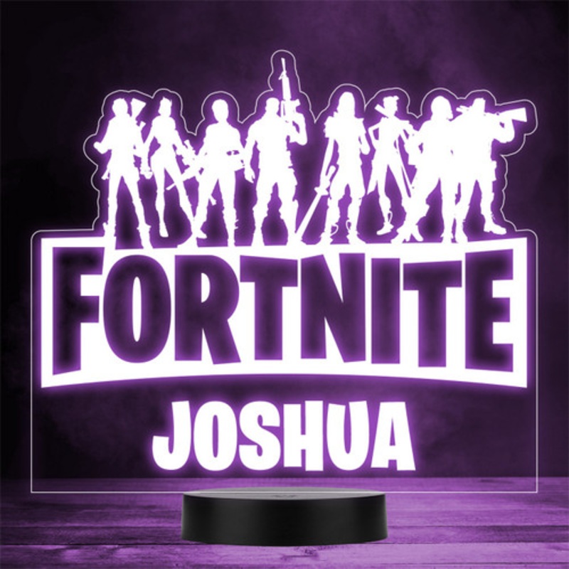 Fortnite Characters Silhouette Gaming Personalised Gift Any Colour Night Light – The Card Zoo