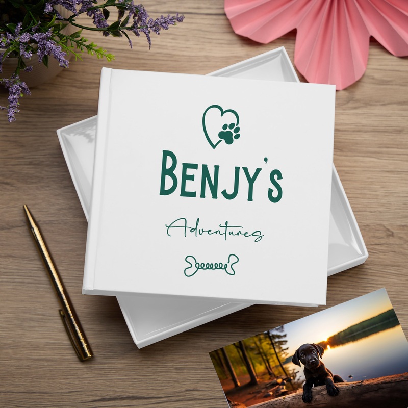 Personalised Photo Album for Puppies and Dogs Adventures White 50 x 6 x 4 Photos