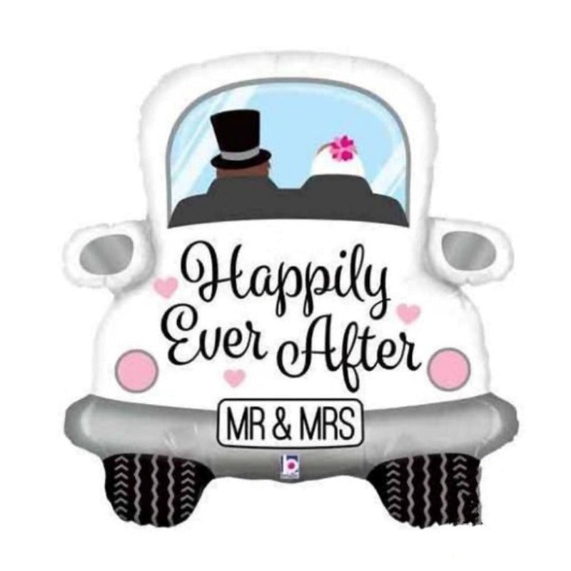 31-inch – Happily Ever After Car – Helium-Filled Foil Balloon
