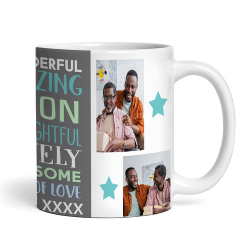 4 Photos Amazing Son Gift Tea Coffee Personalised Mug – The Card Zoo