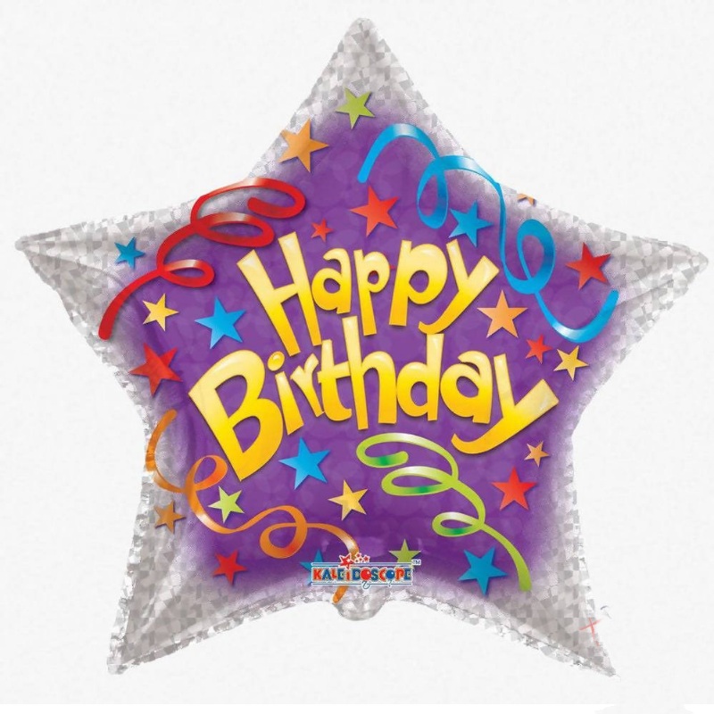 Birthday Streamer – 36 inch – Helium-Filled Foil Balloon