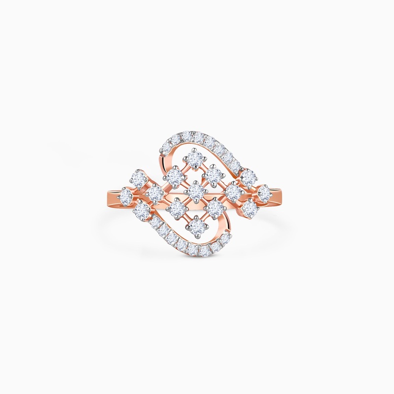 Rose Gold Heartfelt Spark Diamond Ring