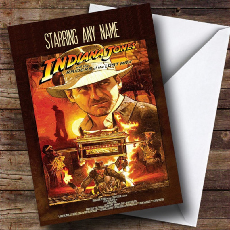 Spoof Indiana Jones Movie Film Poster Personalised Birthday Card – The Card Zoo