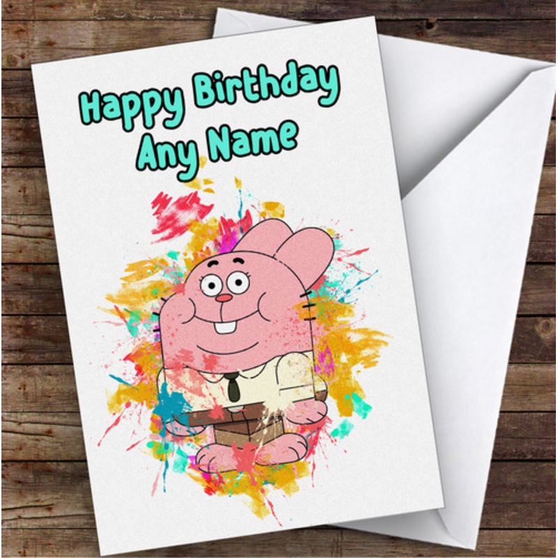 The Amazing World Of Gumball Richard Watterson Children’s Kids Birthday Card – The Card Zoo