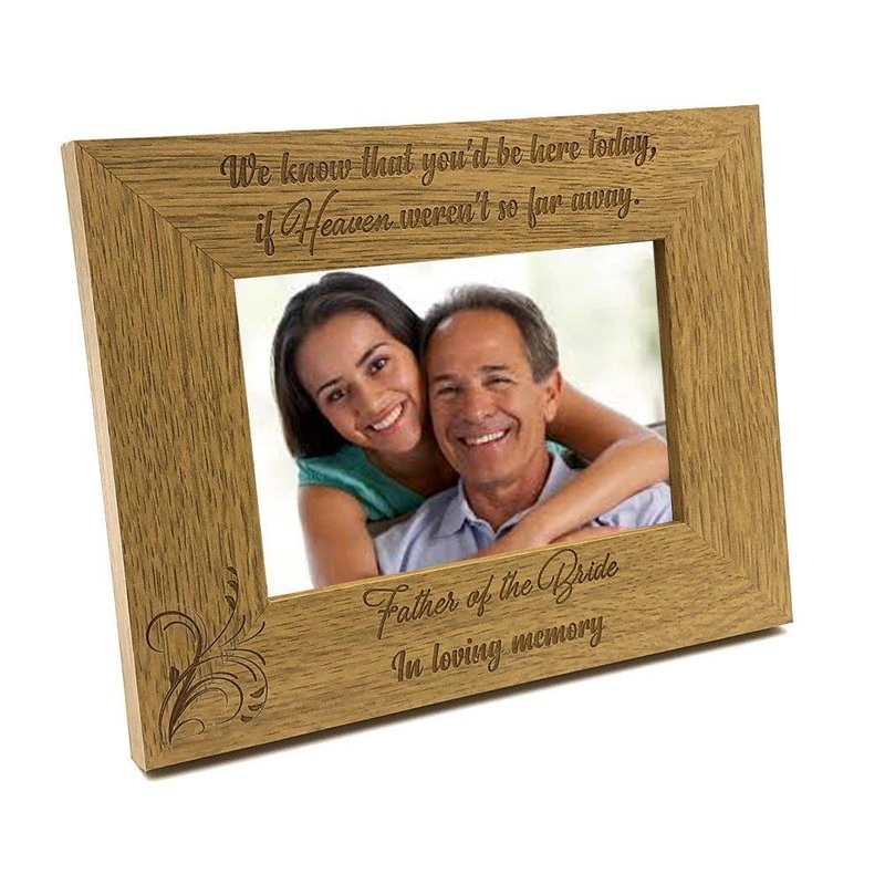 Wedding Memorial Picture Frame for Dad Father of Bride