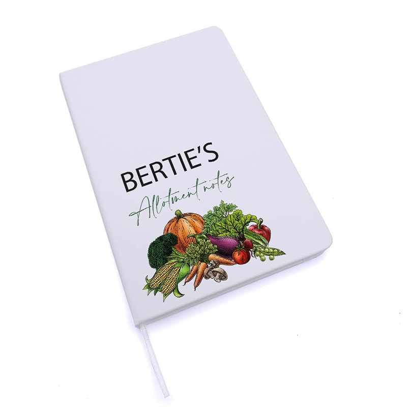 A5 personalised allotment notes notebook, journal organiser