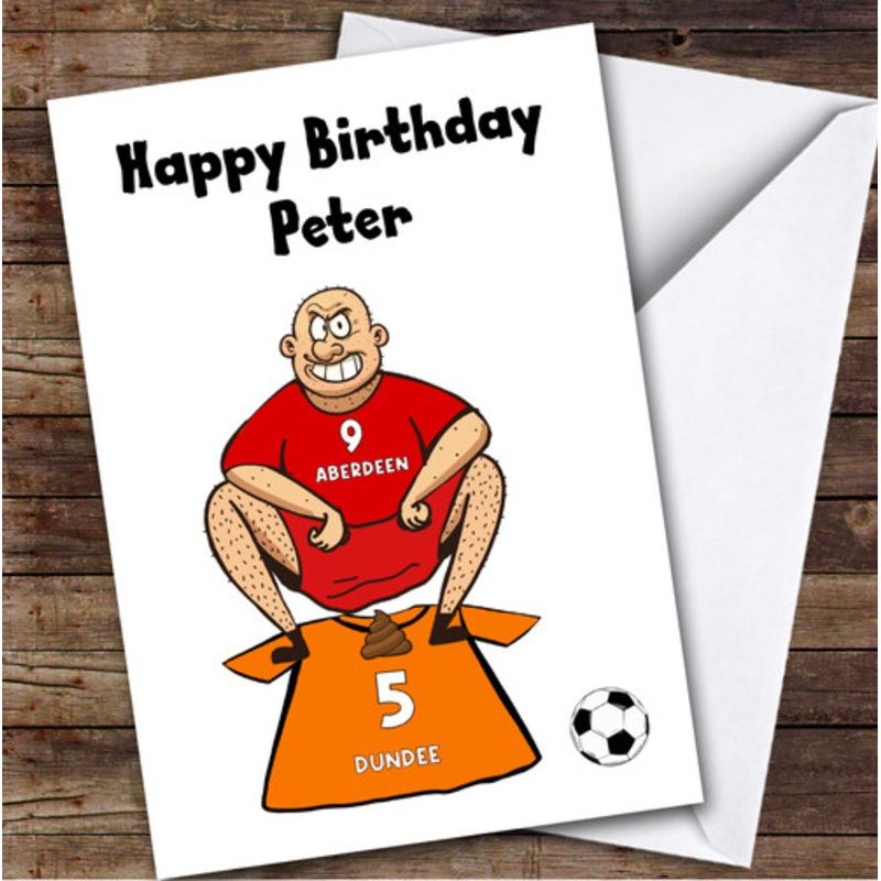 Any Team Shitting On Any Team Funny Football Fan Birthday Card – The Card Zoo