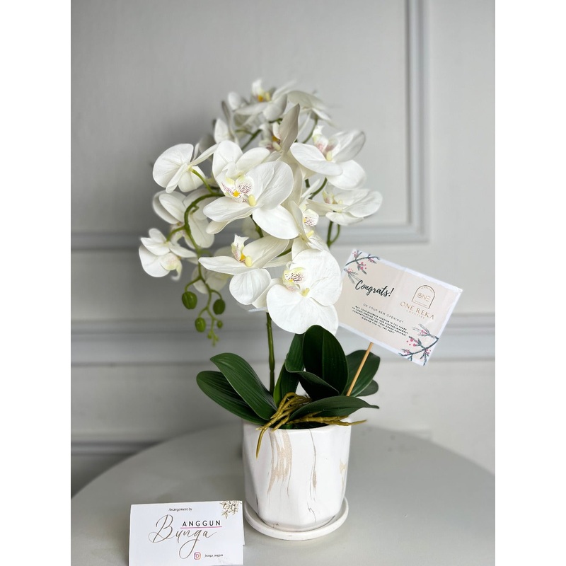 Artificial Orchid in Vase (Kuching Delivery Only)