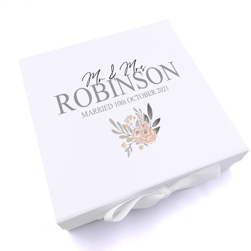 Personalised Mr & Mrs Wedding Keepsake Memory Box