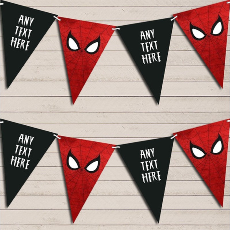 Superhero Spiderman Children’s Birthday Bunting Garland Party Banner – The Card Zoo