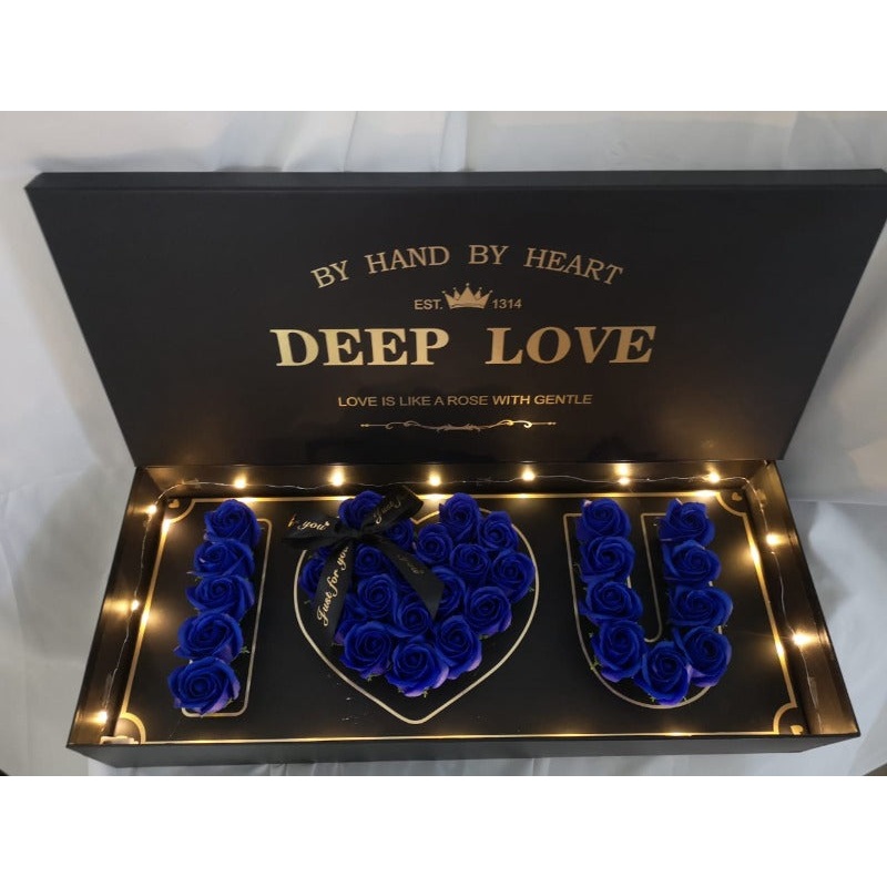 Valentine’s Day 2023 Deep Love Dark Blue Soap Roses (Soap Flower) (Klang Valley Delivery Only)
