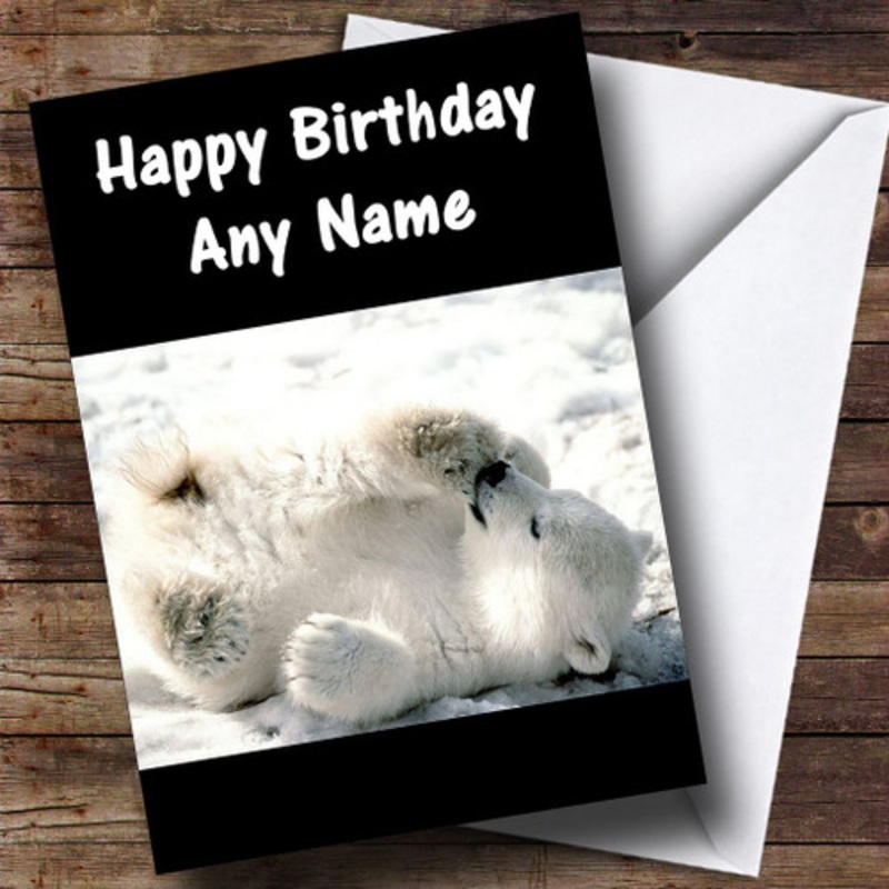 Baby Polar Bear Personalised Birthday Card – The Card Zoo