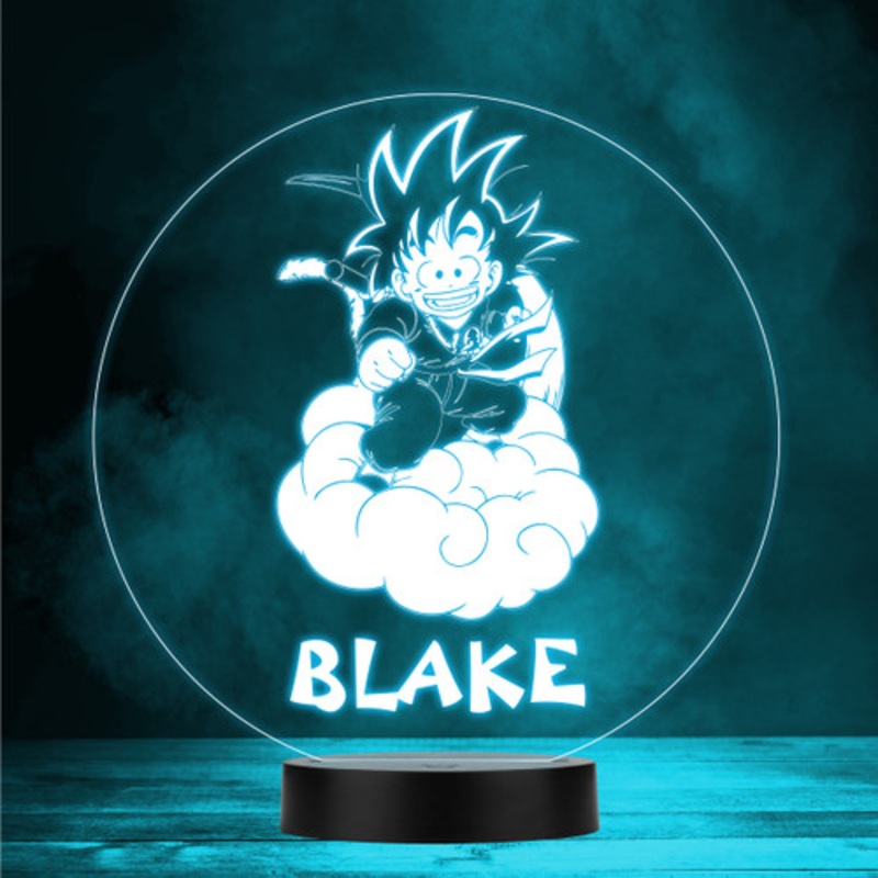 Dragon Ball Goku In Smoke Colour Changing Led Lamp Personalised Gift Night Light – The Card Zoo