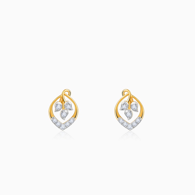 Gold Blooming Grace Diamond Studs