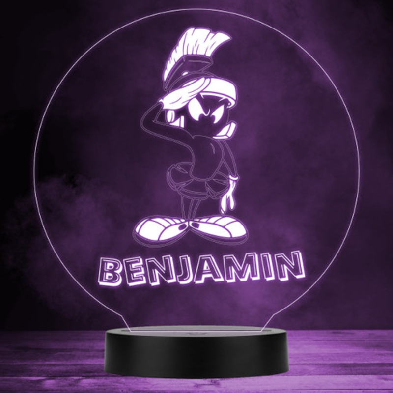Marvin The Martian Looney Tunes Kids Personalised Gift Multicolour Night Light – The Card Zoo