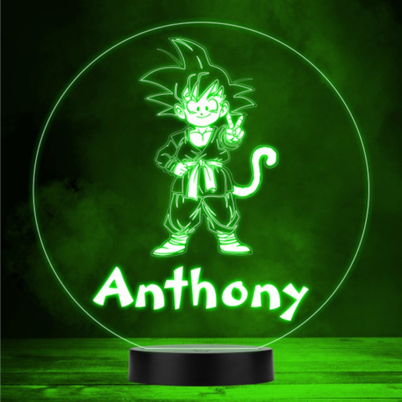 Dragon Ball Goku Peace Sign Led Lamp Personalised Gift Night Light – The Card Zoo