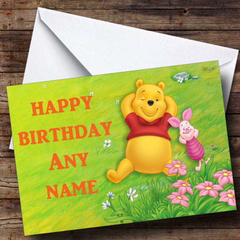 Winnie The Pooh Relaxing Personalised Birthday Card – The Card Zoo