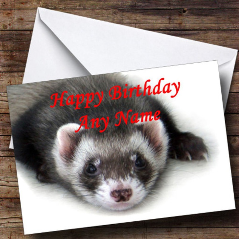 Ferret Personalised Birthday Card – The Card Zoo