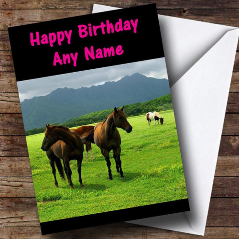 Horses Personalised Birthday Card – The Card Zoo
