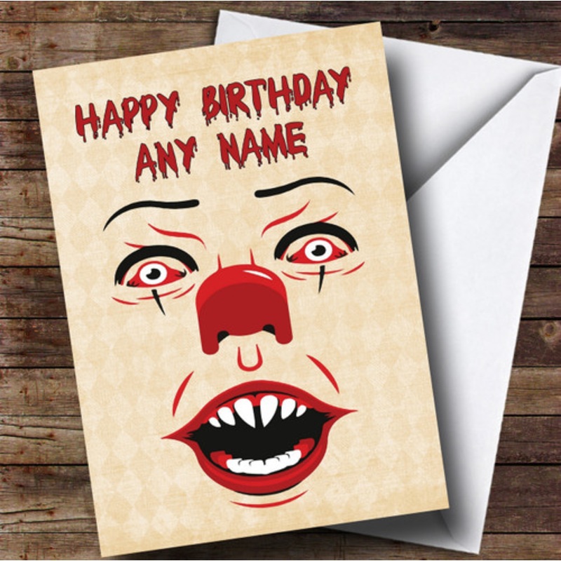 Pennywise Clown It Personalised Birthday Card – The Card Zoo
