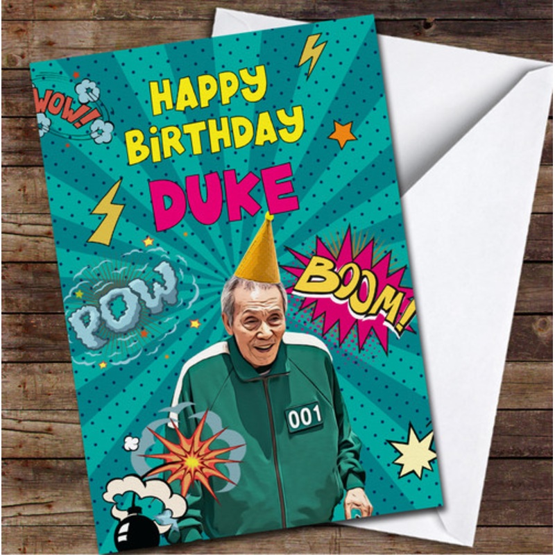 Squid Game Funny Card Oh Il-Nam Personalised Birthday Card – The Card Zoo