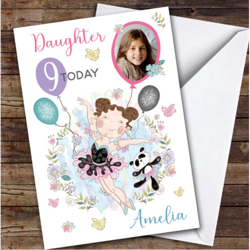 Ballerina Dancer Photo Daughter 9th Custom Personalised Birthday Card – The Card Zoo