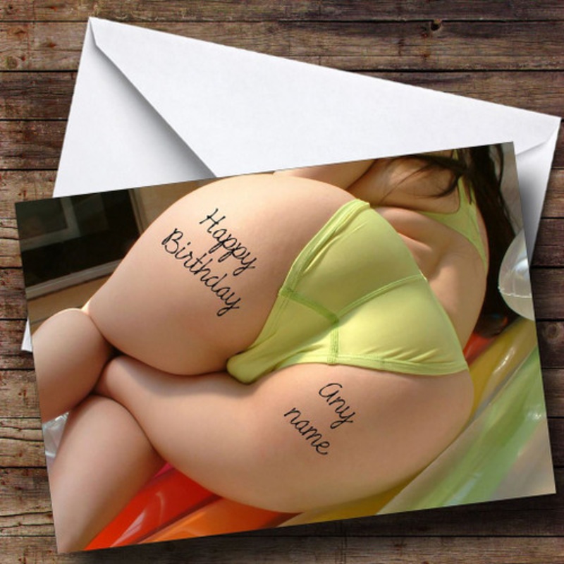 Big Bum Tattoo Personalised Birthday Card – The Card Zoo