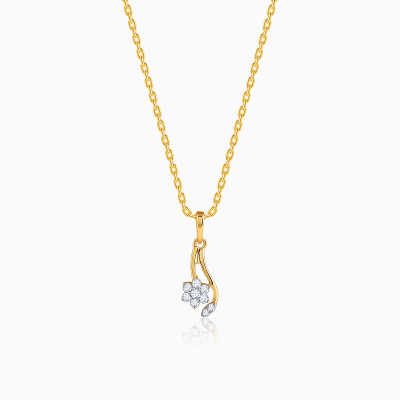 Gold Fleur Frenzy Diamond Pendant