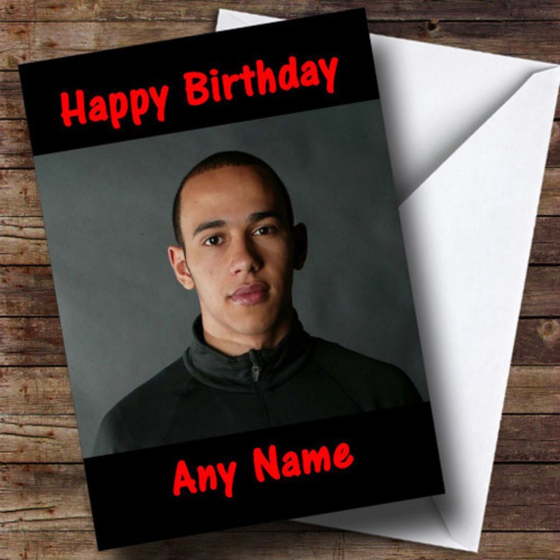 Lewis Hamilton Personalised Birthday Card – The Card Zoo