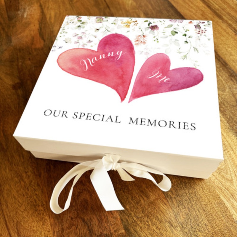 Nanny Me Special Memories Personalised Square Keepsake Memory Hamper Gift Box – The Card Zoo