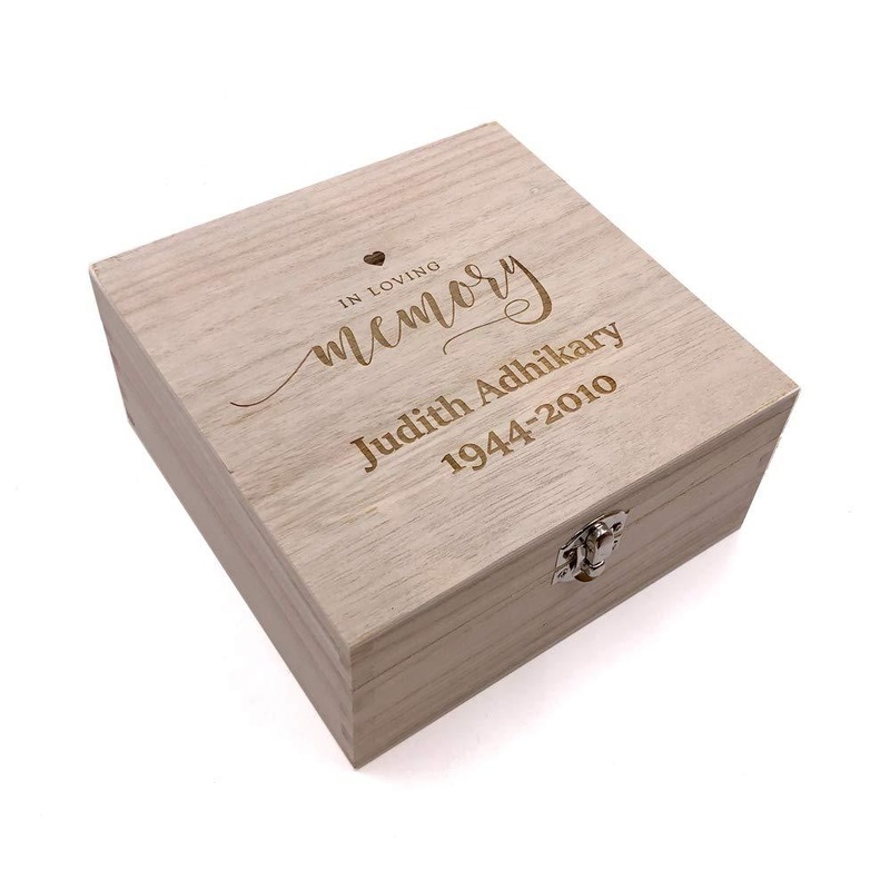 Personalised Remembrance Keepsake Box or Photo Box Memorial